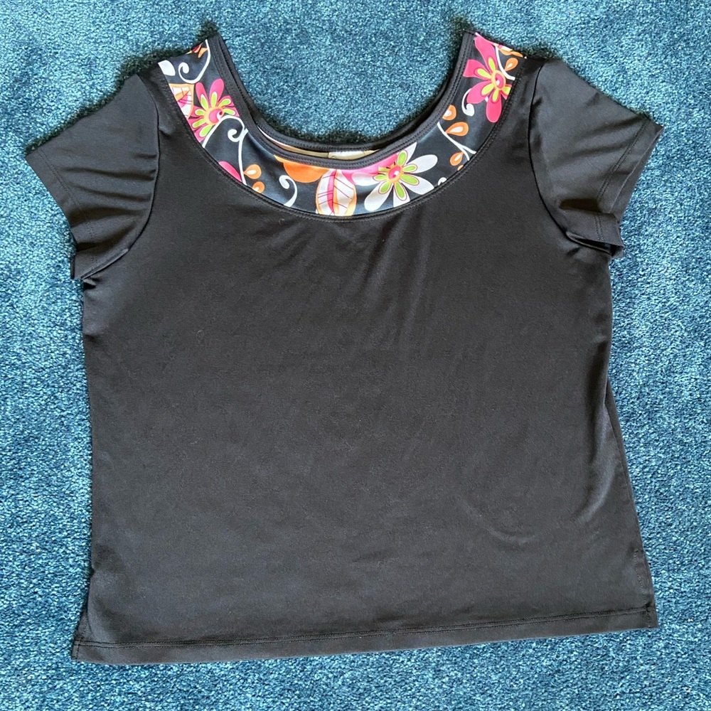 Silk Tee With Floral Design